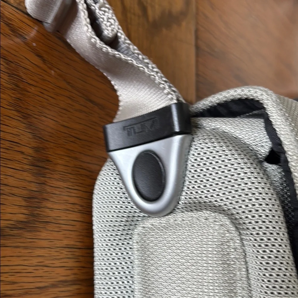 Tumi Gray/Silver Messenger Bag with Modern Design and Durable Material